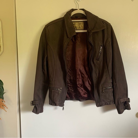 Vintage Guess Leather Biker Jacket
